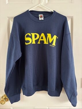 VTG 1996 SPAM Logo Navy Crewneck Sweatshirt